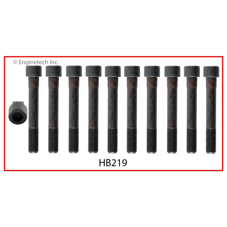 Enginetech Mitsubishi MI2.0HS-FWB Engine Cylinder Head Gasket Set with Head Bolts for Hyundai and Eagle Vehicles