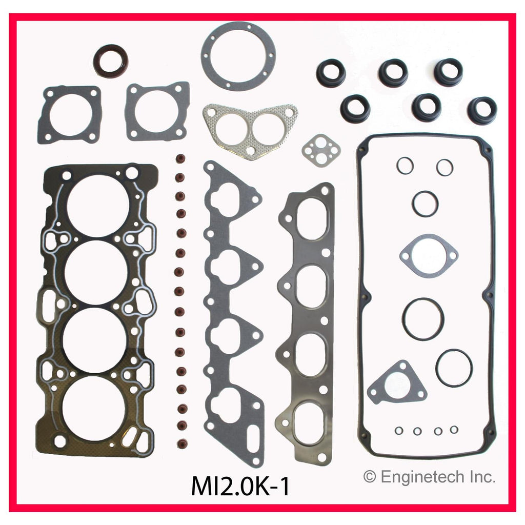 Enginetech MI2.0K-1 Engine Full Gasket Set for Mitsubishi and Eagle Vehicles
