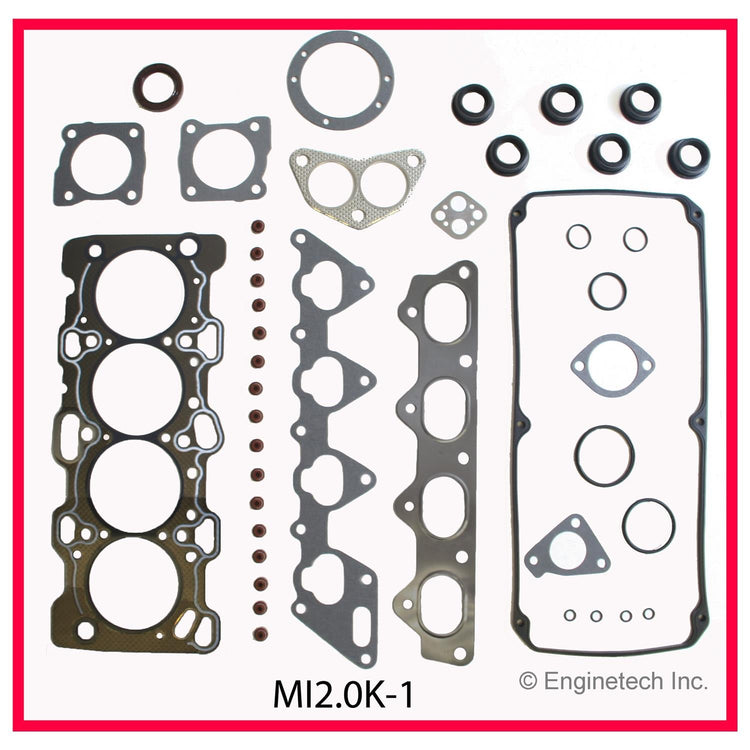 Enginetech MI2.0K-1 Engine Full Gasket Set for Mitsubishi and Eagle Vehicles