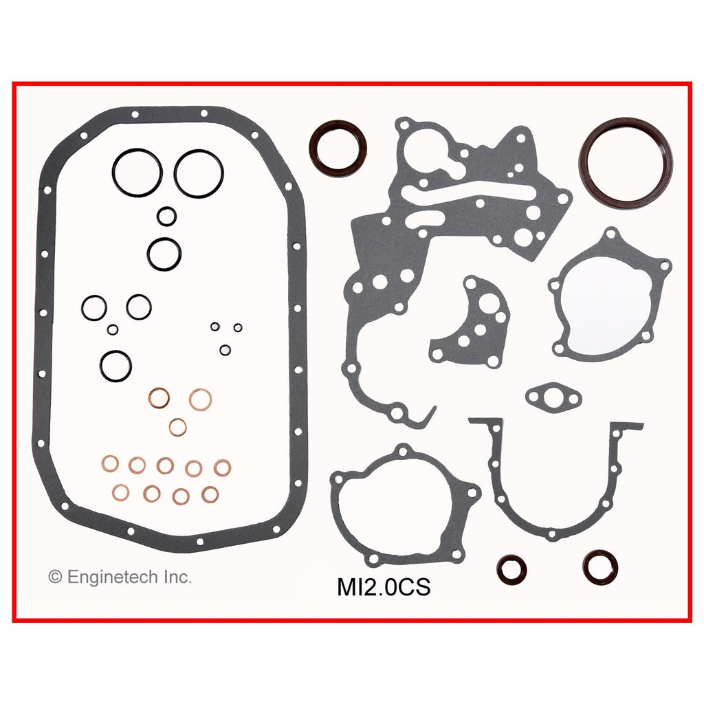 Enginetech Engine Full Gasket Set for Mitsubishi and Plymouth Vehicles - Part MI2.0K-3