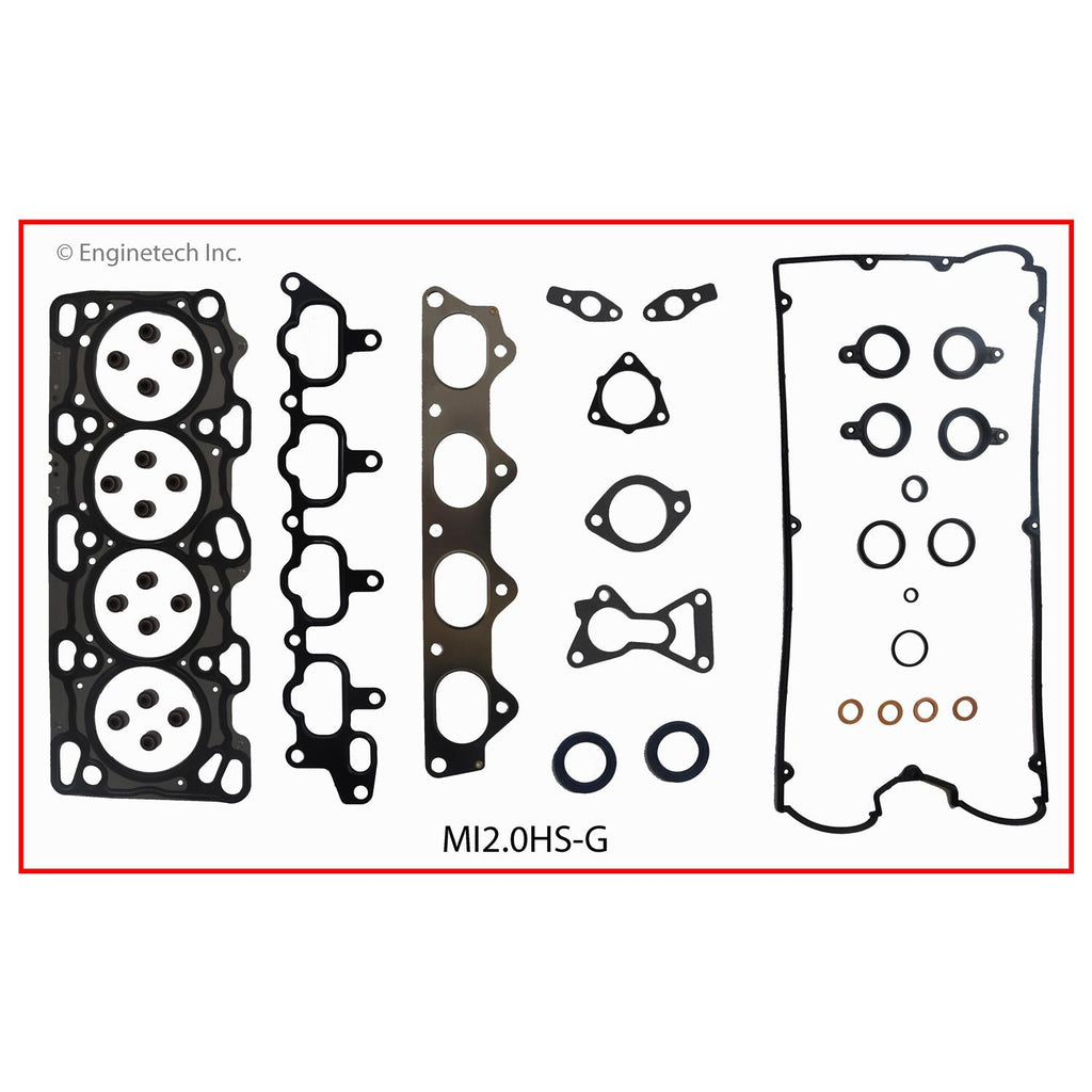Enginetech Engine Full Gasket Set for Mitsubishi Lancer Models (Part MI2.0K-5)