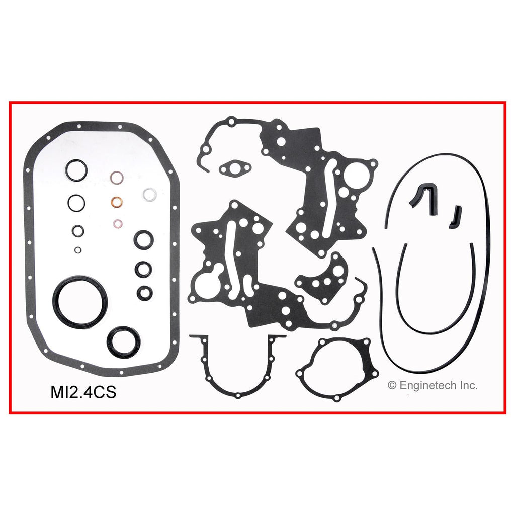 Enginetech Engine Full Gasket Set for Mitsubishi and Dodge Ram 50 Vehicles - Part MI2.4K-2