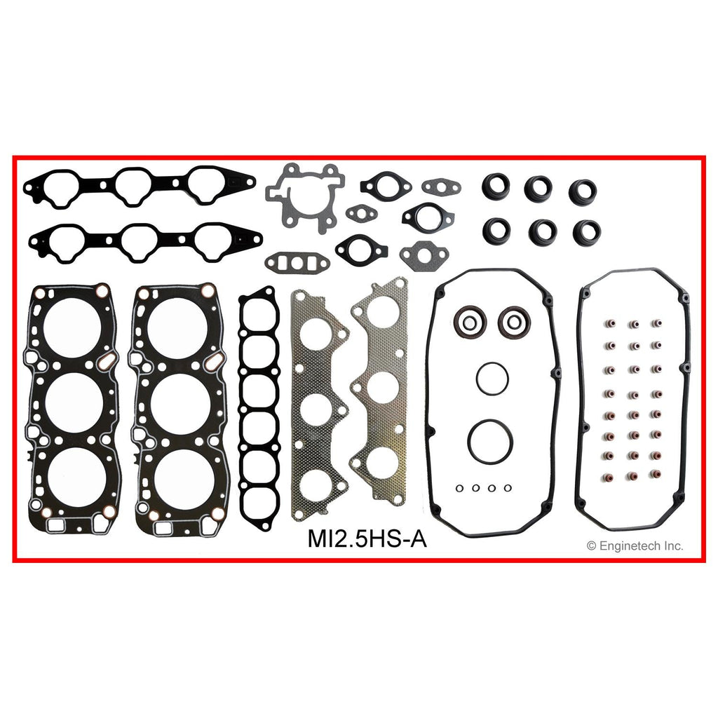 Enginetech Mitsubishi MI2.5HS-A Engine Cylinder Head Gasket Set for Chrysler and Dodge Vehicles