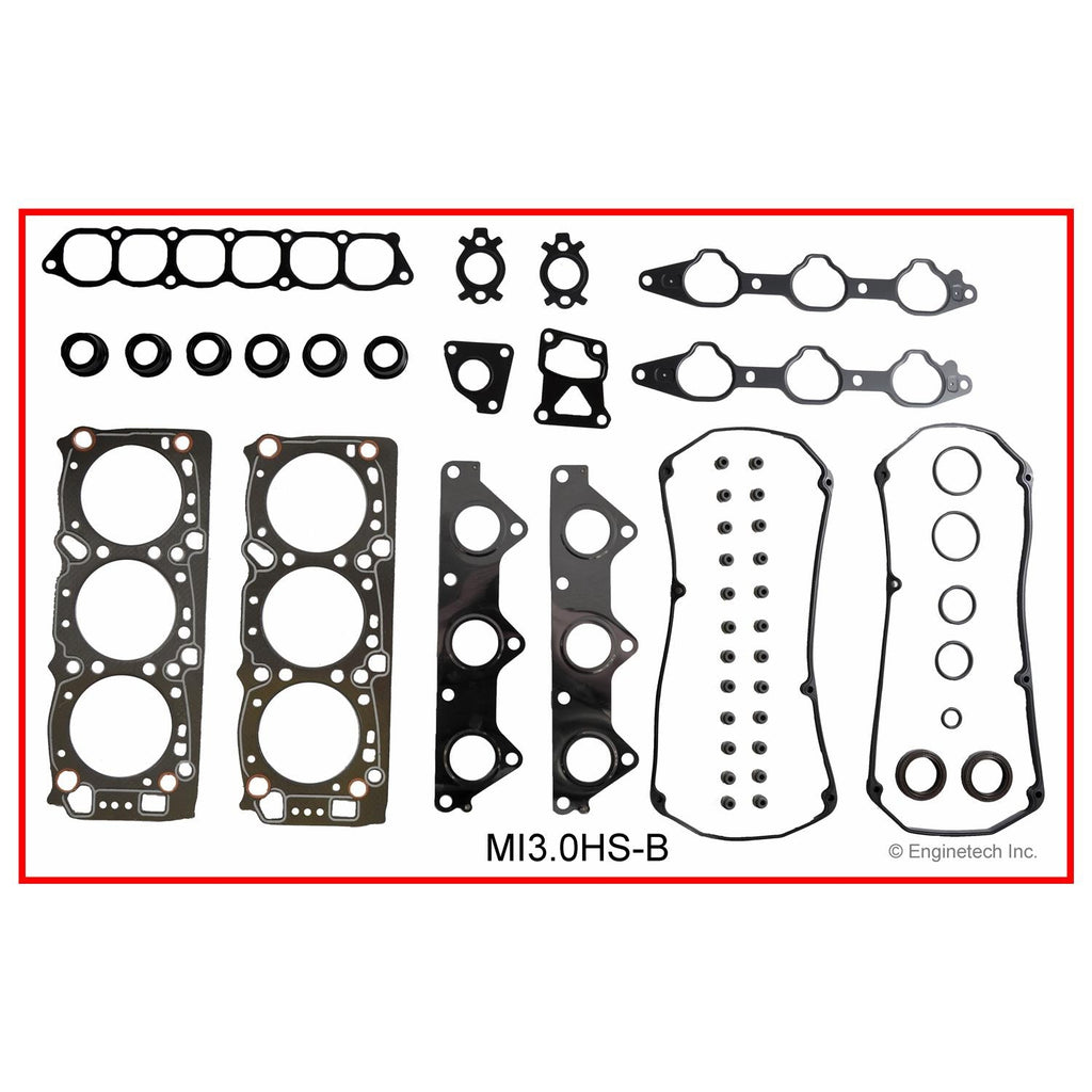 Enginetech Mitsubishi MI3.0HS-B Engine Cylinder Head Gasket Set for Montero and Montero Sport