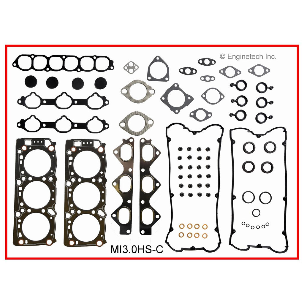Enginetech Engine Cylinder Head Gasket Set for Mitsubishi and Dodge Vehicles - Part MI3.0HS-C