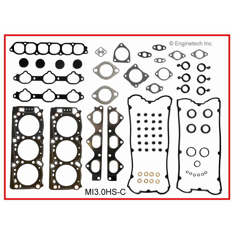 Enginetech Engine Cylinder Head Gasket Set for Mitsubishi and Dodge Vehicles - Part MI3.0HS-C