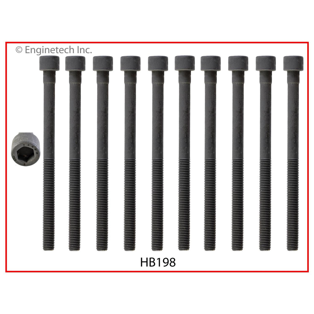 Enginetech Engine Cylinder Head Gasket Set for Nissan and Infiniti with Head Bolts - Part NI2.0HS-AWB