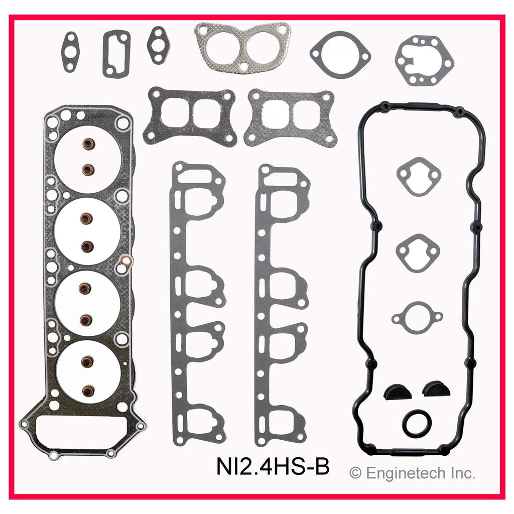 Enginetech Nissan 1987-1988 Van Engine Cylinder Head Gasket Set - Part NI2.4HS-B