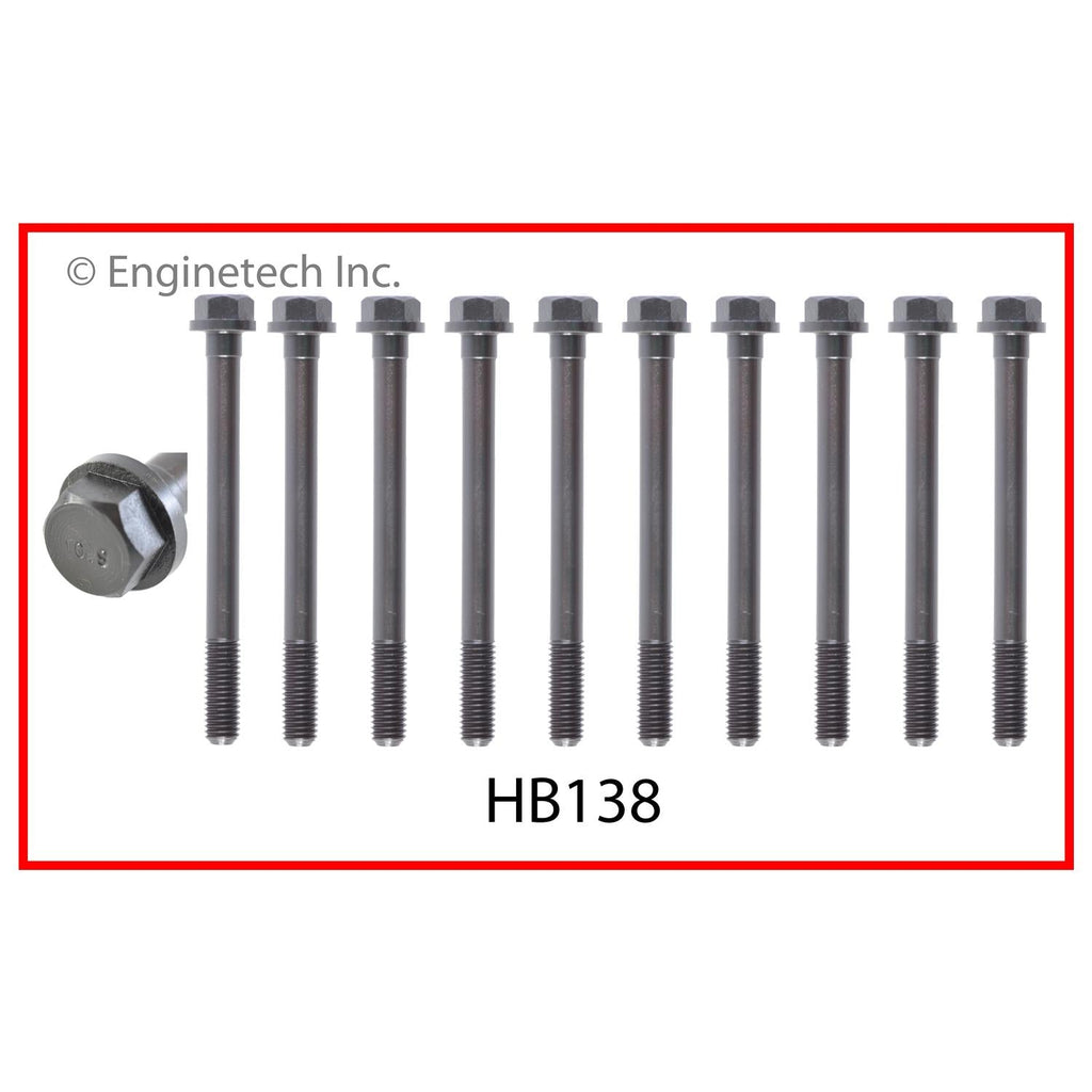 Enginetech Engine Cylinder Head Gasket Set for Nissan Pickup with Head Bolts (Part NI2.4HS-FWB)