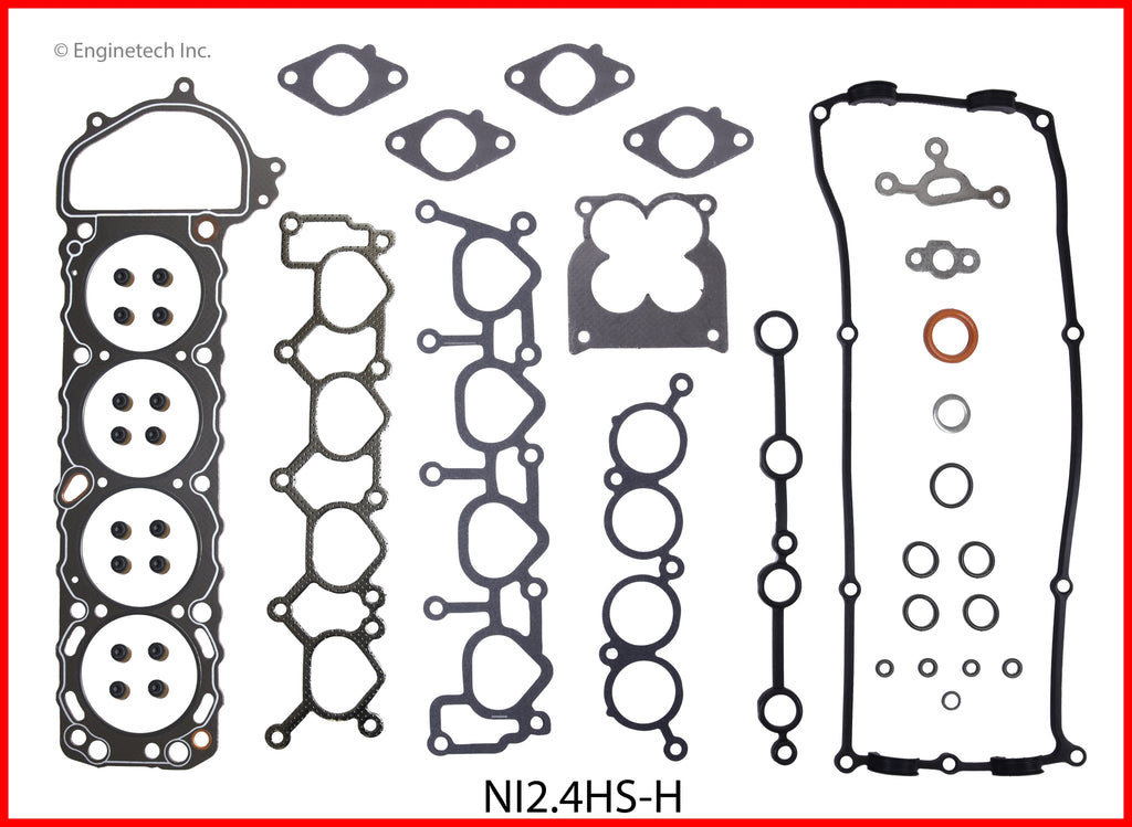 Enginetech Nissan NI2.4HS-HWB Engine Cylinder Head Gasket Set with Head Bolts
