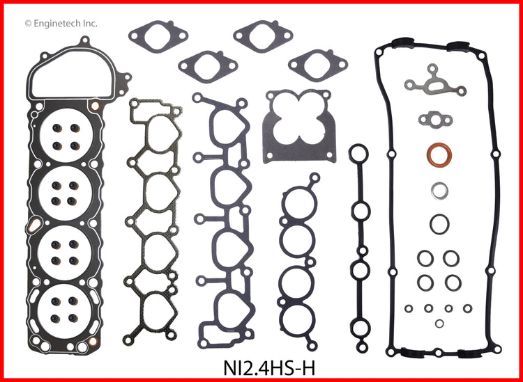 Enginetech Nissan NI2.4HS-HWB Engine Cylinder Head Gasket Set with Head Bolts