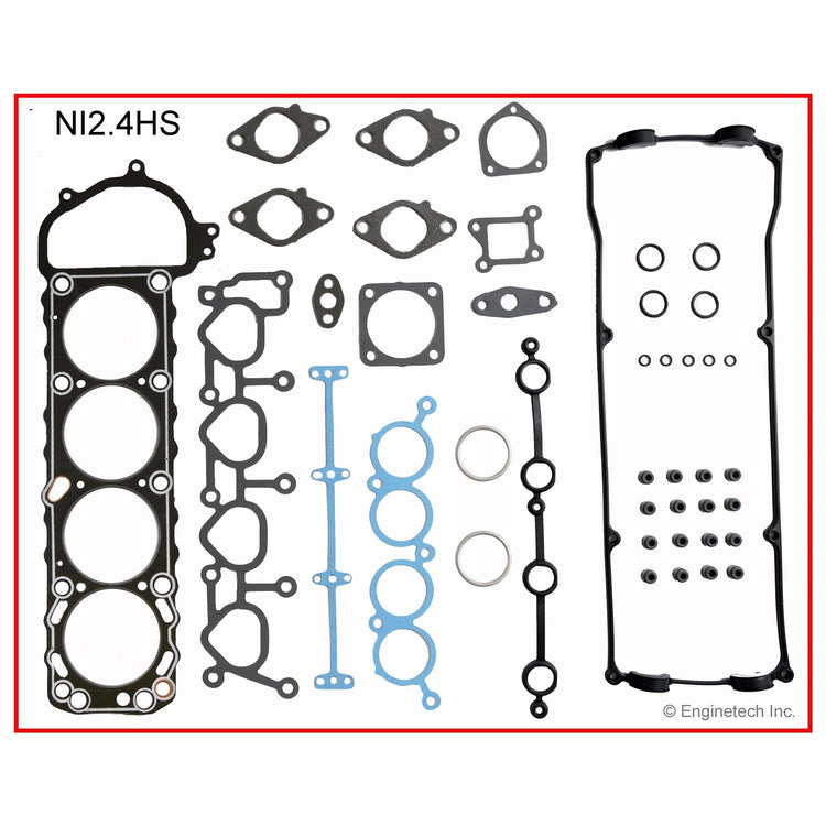 Enginetech Engine Cylinder Head Gasket Set for Nissan 240SX with Head Bolts (Part NI2.4HS-WB)