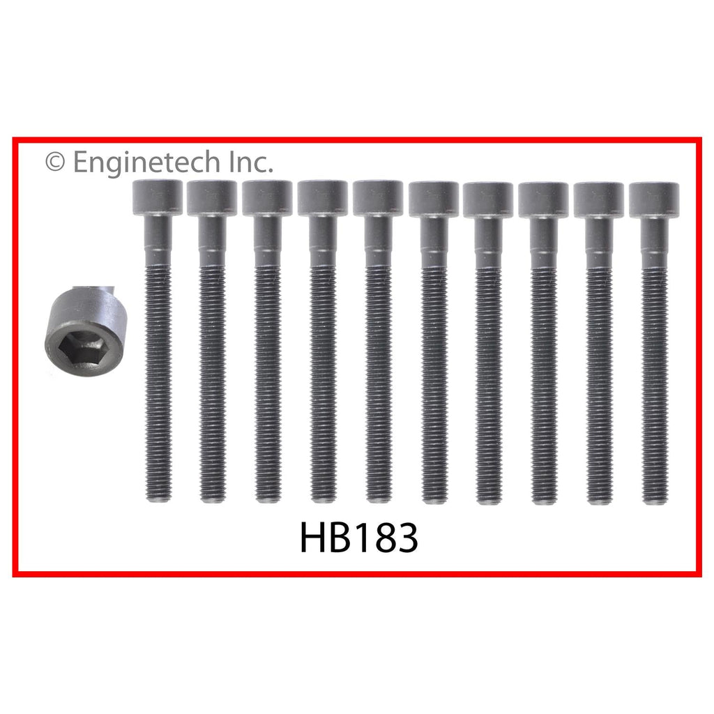 Enginetech Engine Cylinder Head Gasket Set for Nissan 240SX with Head Bolts (Part NI2.4HS-WB)