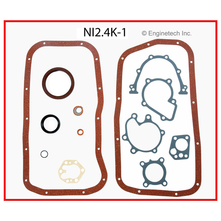 Enginetech Engine Full Gasket Set for Nissan 240SX and D21 Trucks - Part NI2.4K-1