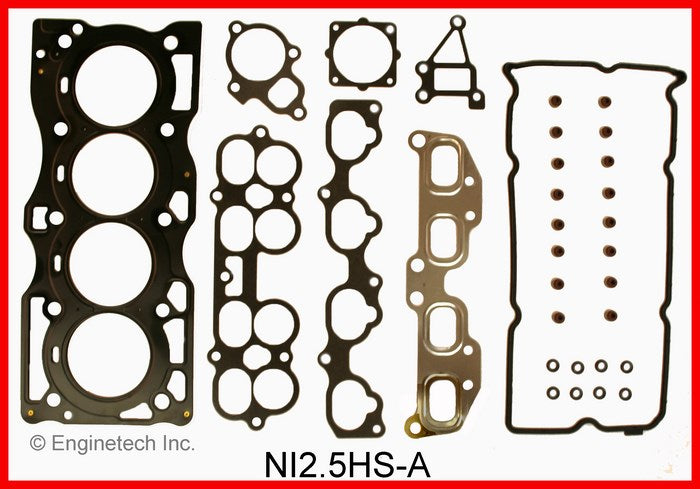 Enginetech NI2.5HS-A Engine Cylinder Head Gasket Set for Nissan Cars and Trucks