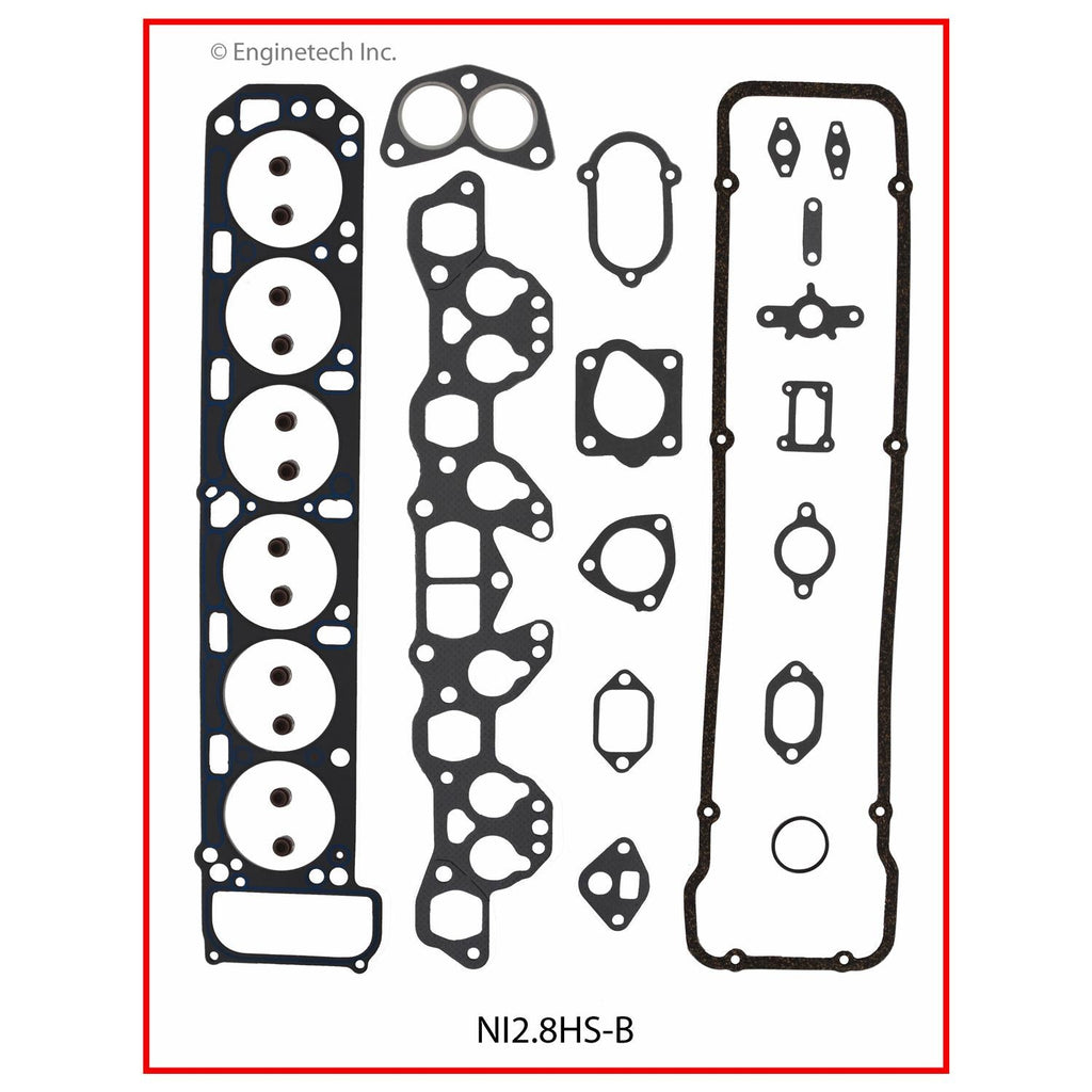 Enginetech Nissan 280ZX Engine Cylinder Head Gasket Set (Part NI2.8HS-B)