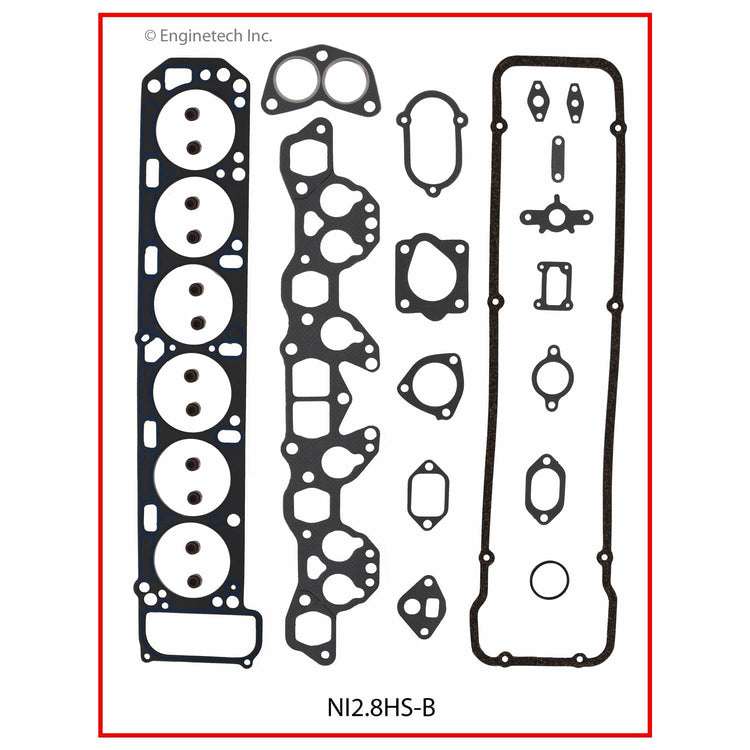 Enginetech Nissan 280ZX Engine Cylinder Head Gasket Set (Part NI2.8HS-B)