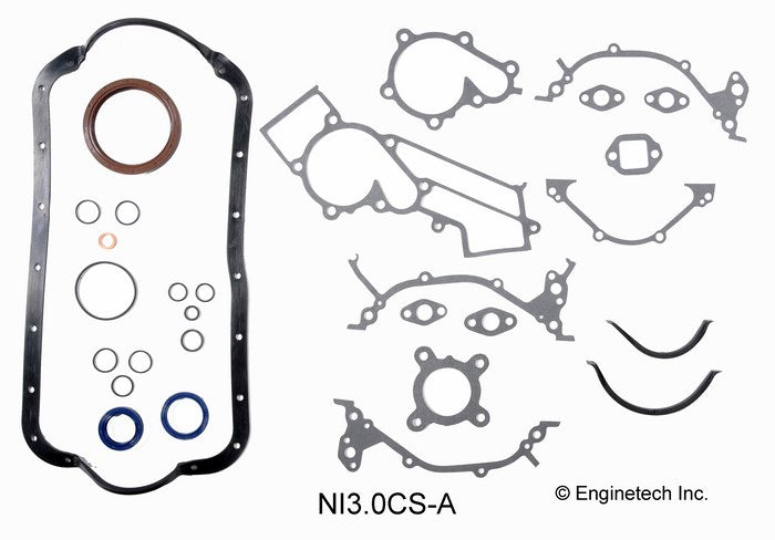 Enginetech NI3.0CS-A Engine Lower End Gasket Set for Nissan and Infiniti Vehicles