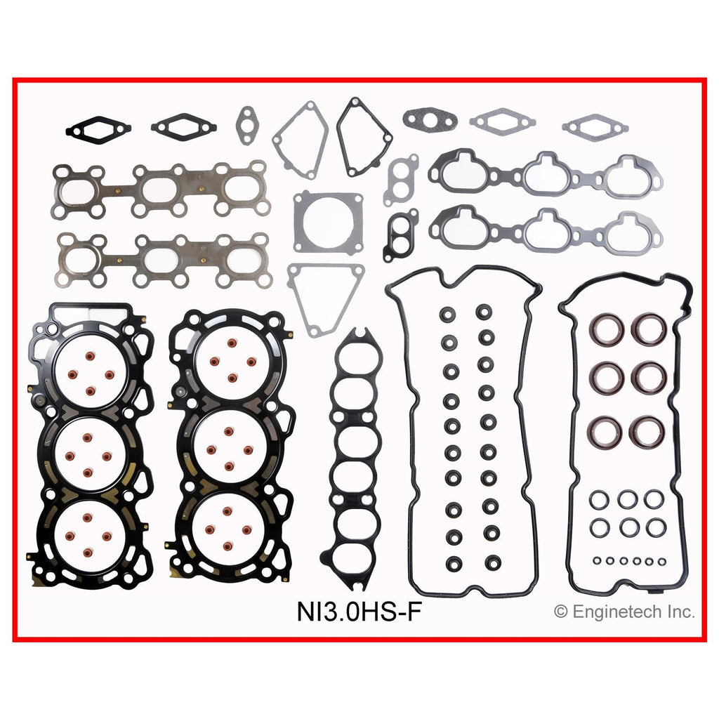 Enginetech NI3.0HS-F Engine Cylinder Head Gasket Set for Nissan and Infiniti Vehicles