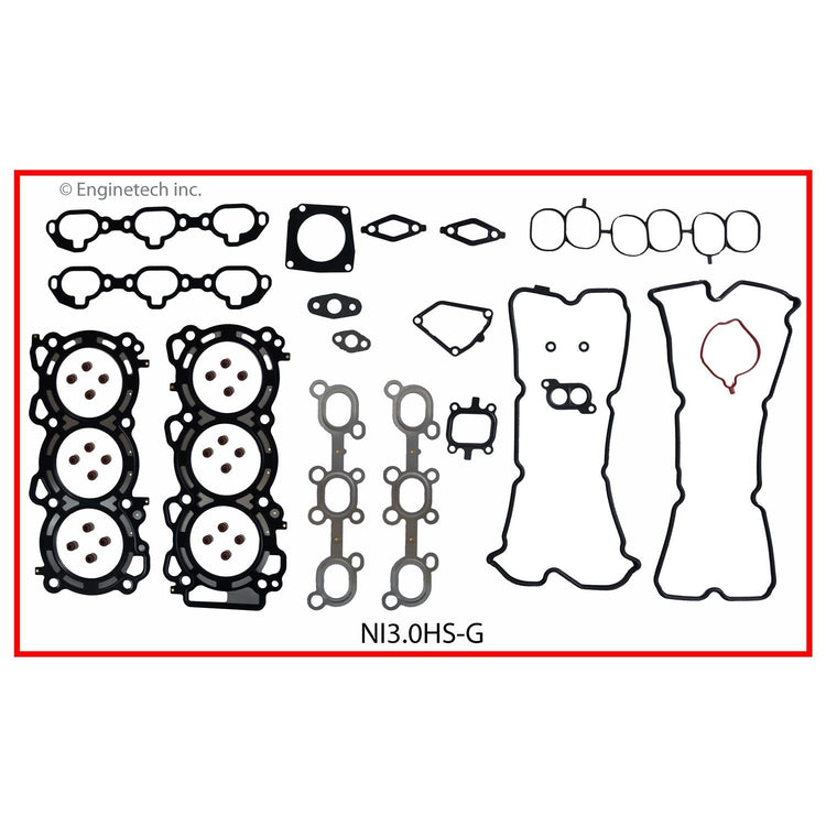 Enginetech NI3.0HS-G Engine Cylinder Head Gasket Set for Nissan and Infiniti Vehicles
