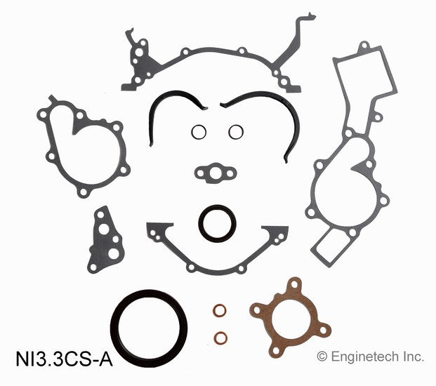 Enginetech NI3.3CS-A Engine Lower End Gasket Set for Nissan and Mercury Vehicles