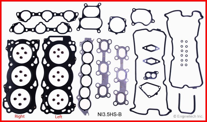 Enginetech NI3.5HS-B Engine Cylinder Head Gasket Set for Nissan and Infiniti Vehicles