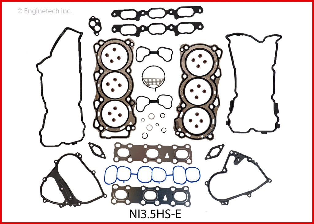 Enginetech NI3.5HS-E Engine Cylinder Head Gasket Set for Nissan and Infiniti Vehicles