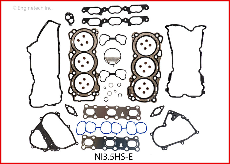 Enginetech NI3.5HS-E Engine Cylinder Head Gasket Set for Nissan and Infiniti Vehicles