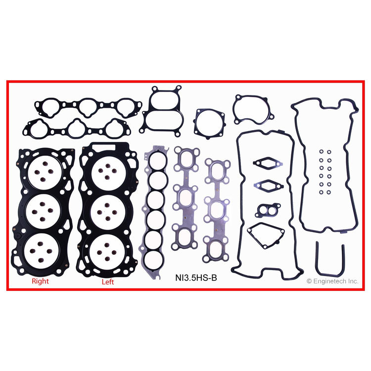 Enginetech NI3.5K-3 Engine Full Gasket Set for Nissan Cars and Trucks