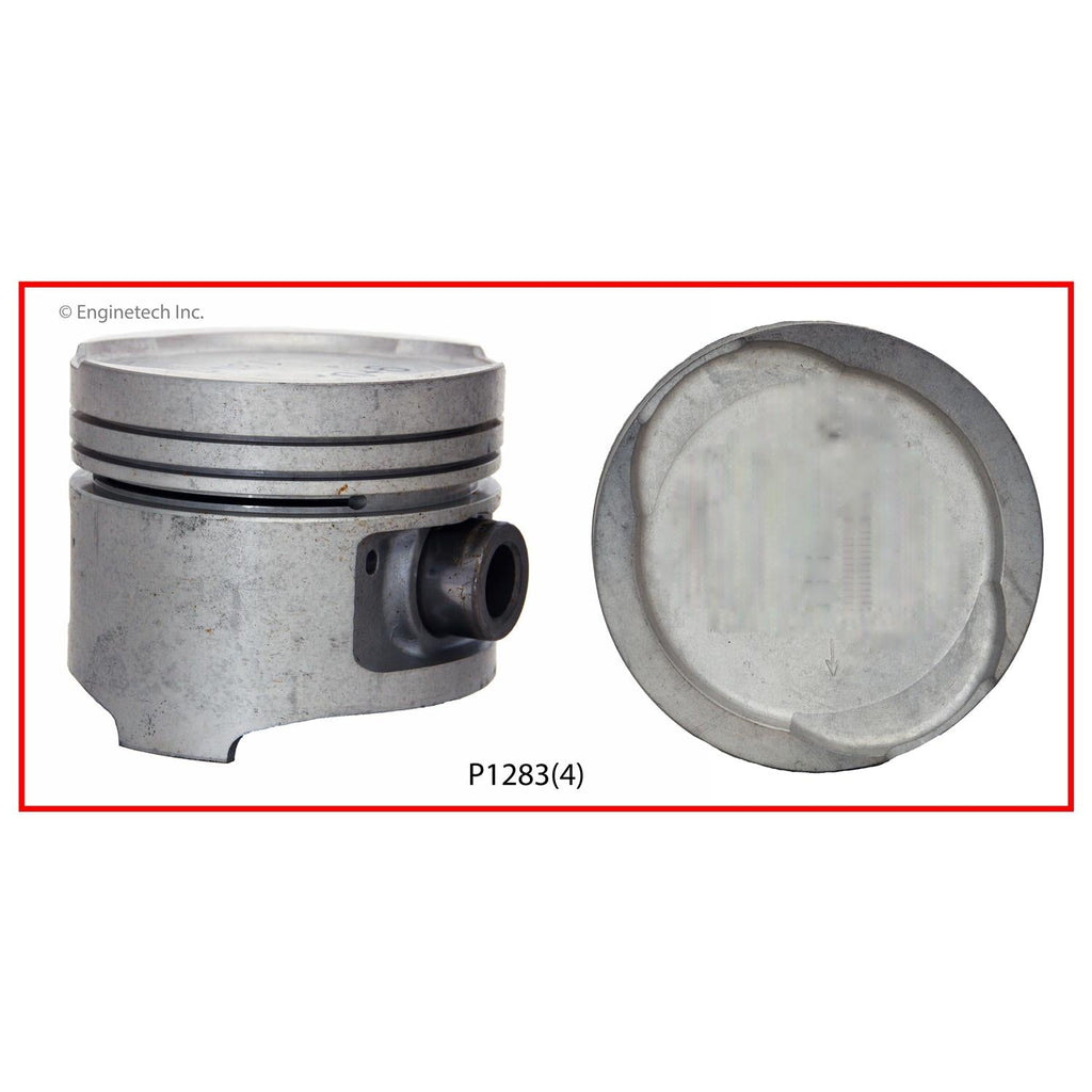 Enginetech P1283(4).50 Engine Piston Set Without Rings for Buick Skyhawk and Oldsmobile Firenza