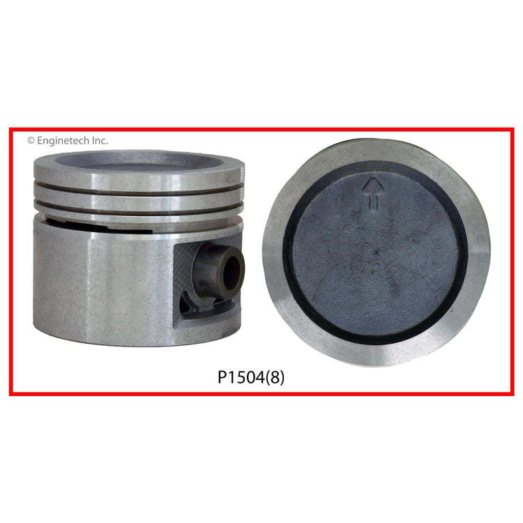 Enginetech P1504(8)STD Engine Piston Set Without Rings for Buick and Jeep Models