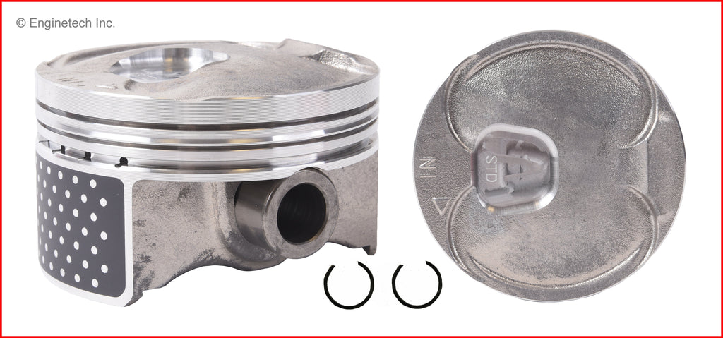 Enginetech P1508(4)020 Engine Piston Set Without Rings for Honda Accord and CR-V