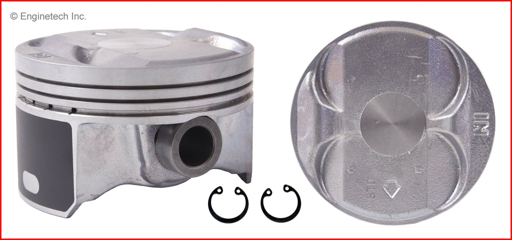 Enginetech P1509(4)STD Engine Piston Set Without Rings for Honda and Acura Models