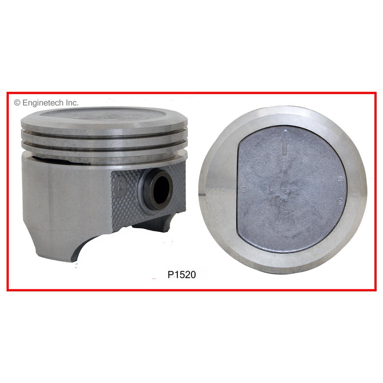 Enginetech P1520(1)040 Single Piston for Engine Rebuilds Without Rings