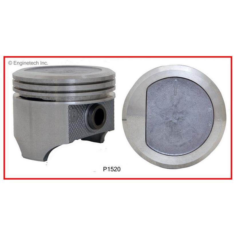 Enginetech P1520(6)020 Engine Piston Set Without Rings for 3.875-Inch Bore Engines