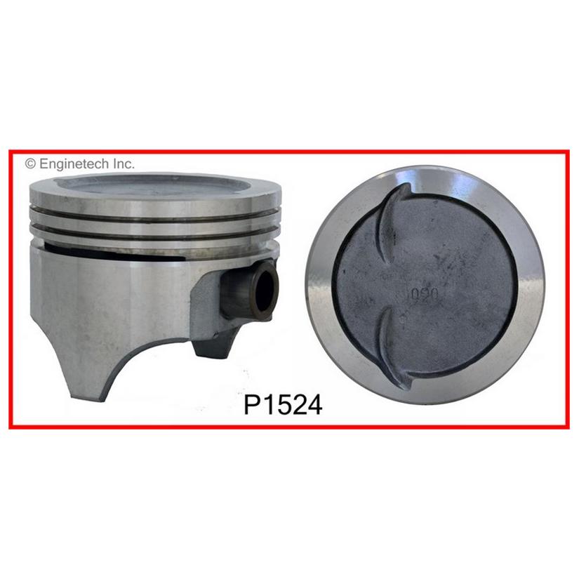 Enginetech P1524(8)STD Engine Piston Set Without Rings for 4.0-Inch Bore Engines