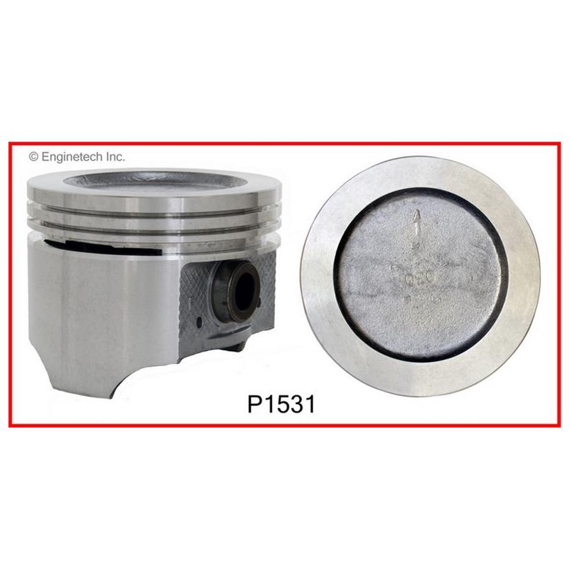 Enginetech P1531(8)STD Engine Piston Set Without Rings for Oldsmobile Cutlass (1968-1974)