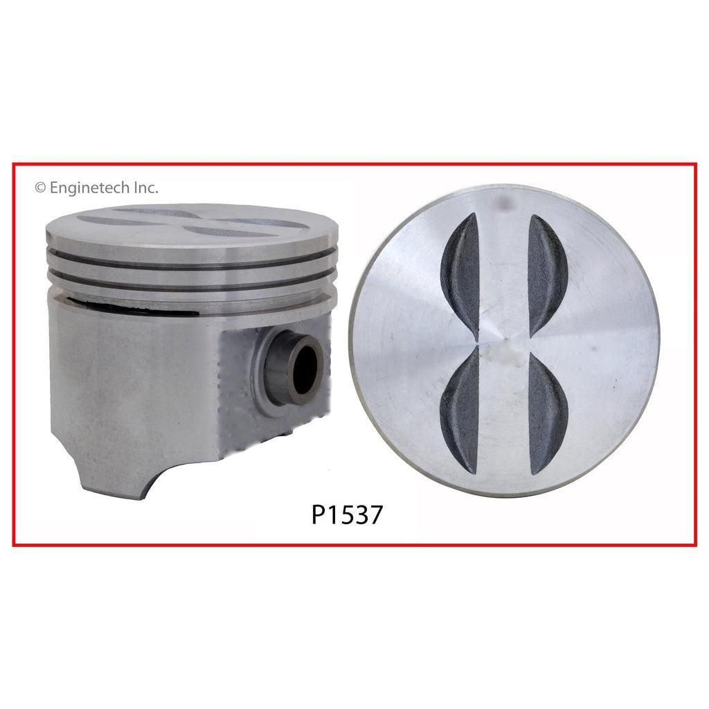 Enginetech P1537(8)060 Engine Piston Set Without Rings for Classic Chevrolet and Pontiac Models