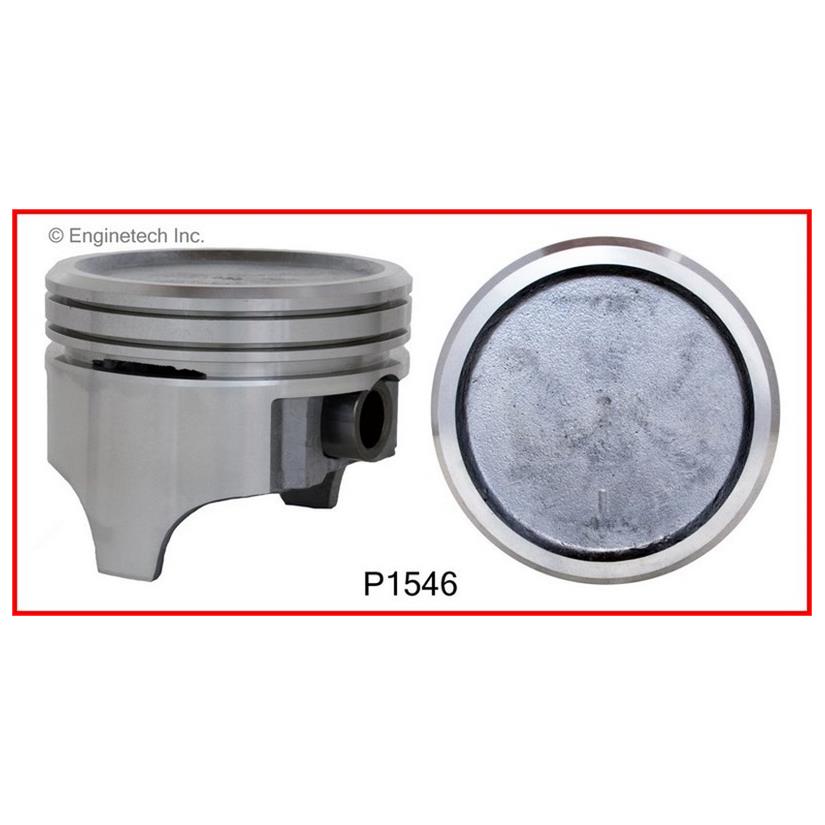 Enginetech P1546(8)060 Engine Piston Set Without Rings for Classic Chevrolet Models