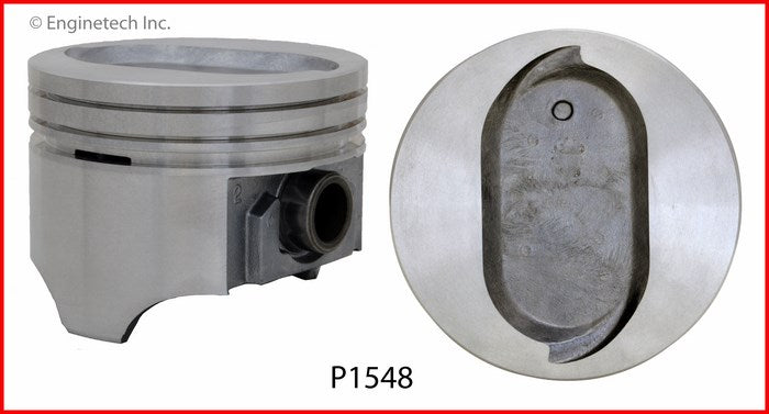 Enginetech P1548(8)030 Engine Piston Set Without Rings for 1972-1974 Ford Trucks and Sedans