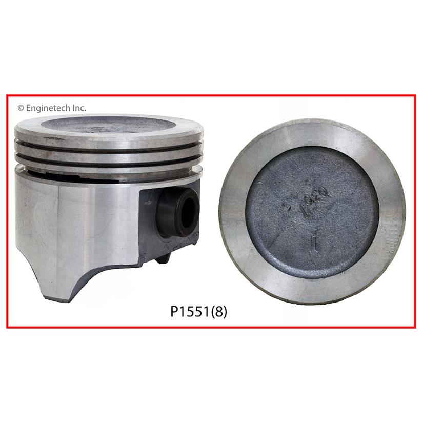 Enginetech P1551(1)040 Single Engine Piston Without Rings for Buick Models