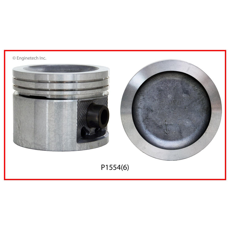 Enginetech P1554(6)040 Engine Piston Set Without Rings for Buick Electra & LeSabre (1980-1984)