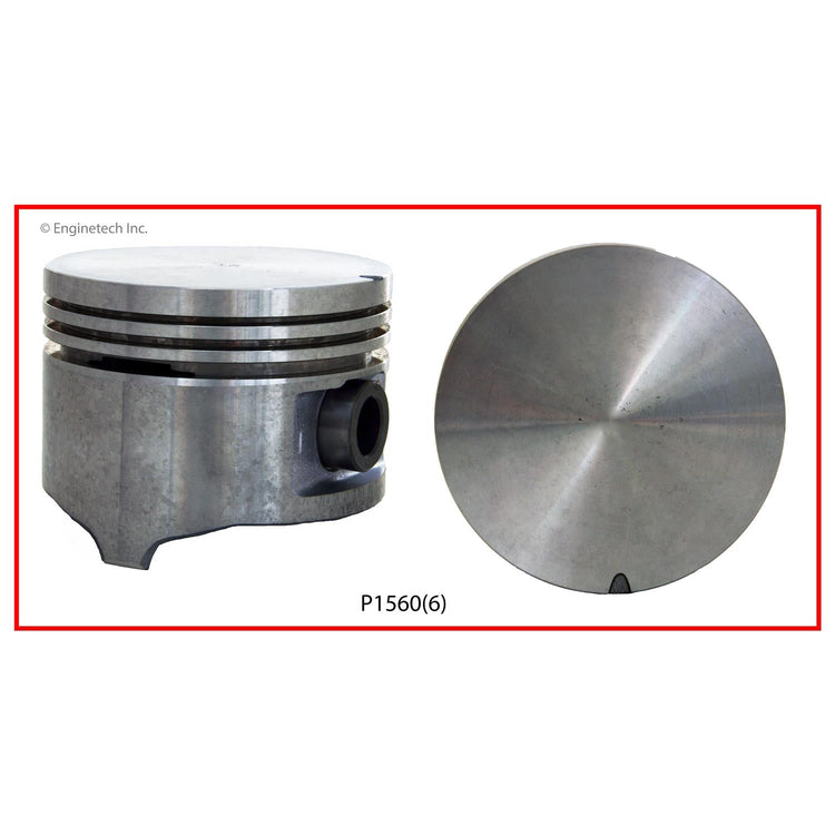 Enginetech P1560(6)030 Engine Piston Set Without Rings for 1974-1986 Ford and Mercury Models