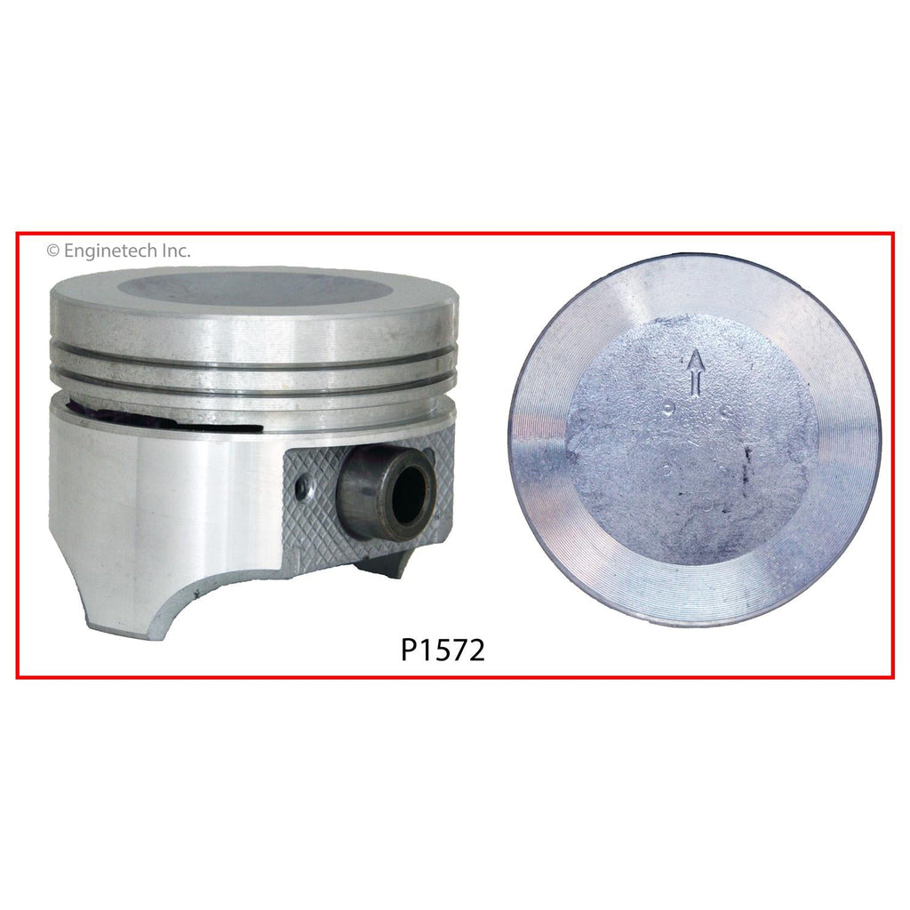 Enginetech P1572(4).75 Engine Piston Set without Rings for Buick Skyhawk, Chevrolet Cavalier, Oldsmobile Firenza