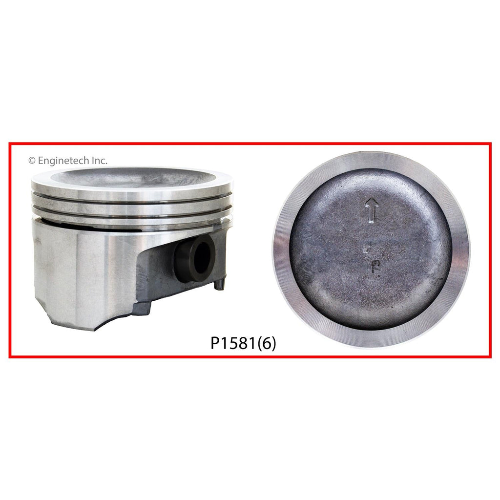 Enginetech P1581(1)STD Single Piston for Buick 1988-1992 Engines