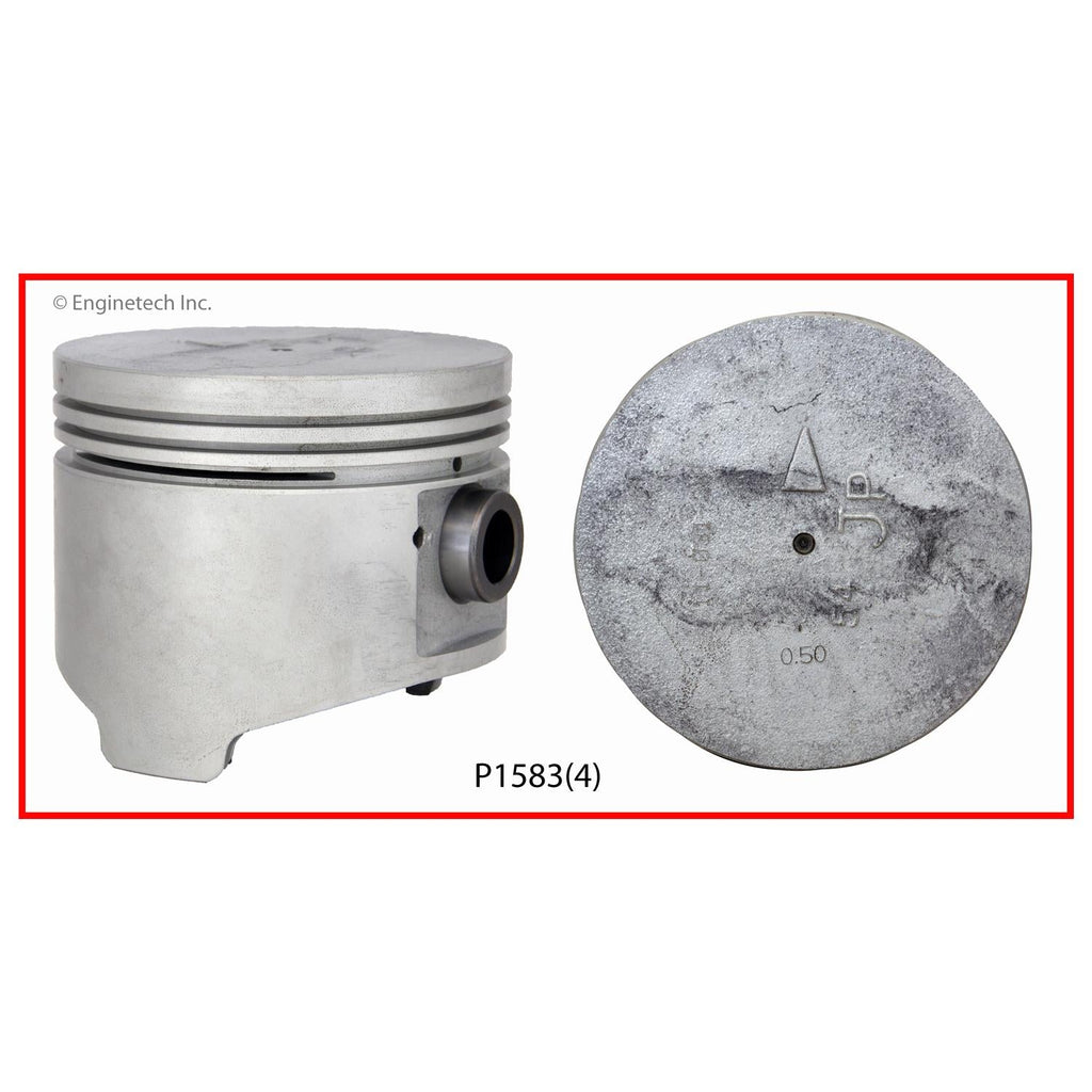 Enginetech P1583(4).50 Engine Piston Set without Rings for Chrysler Vehicles