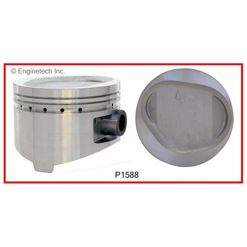 Enginetech P1588(6)030 Engine Piston Set Without Rings for Dodge, Plymouth, Hyundai, Chrysler