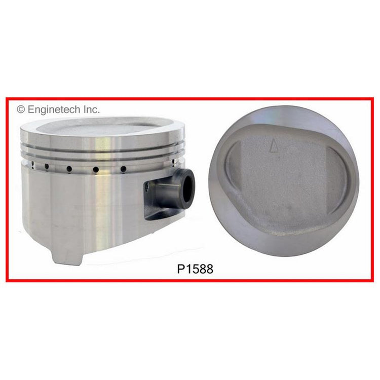 Enginetech P1588(6)040 Engine Piston Set Without Rings for Dodge, Plymouth, Hyundai, and Chrysler Vehicles