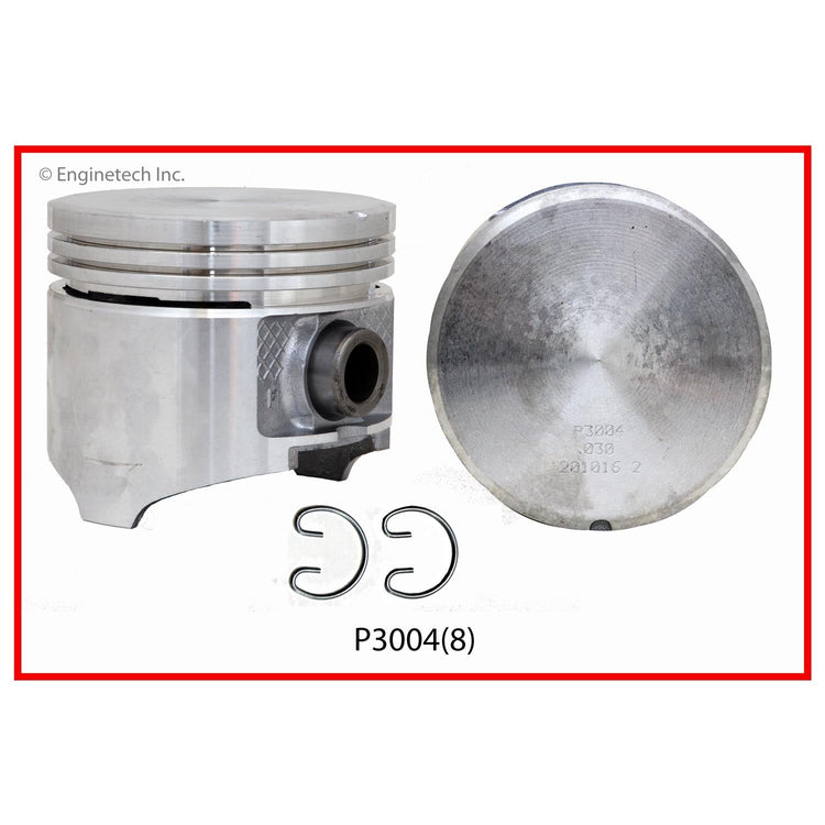 Enginetech P3004(8)020 Engine Piston Set Without Rings for Dodge and Chrysler Models