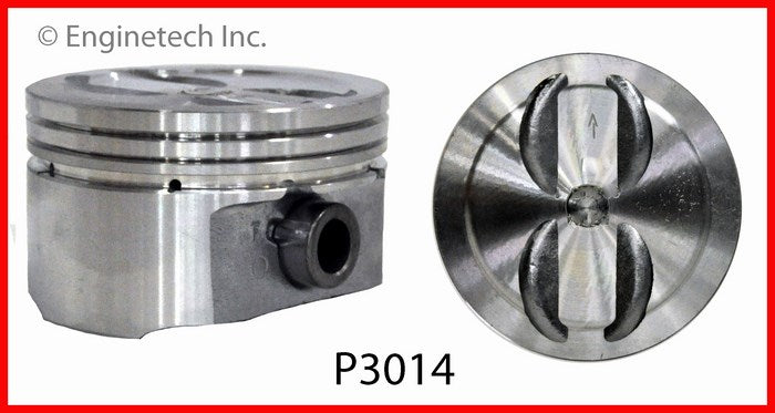 Enginetech P3014(6)040 Engine Piston Set Without Rings for Chevrolet, GMC, and Isuzu Vehicles